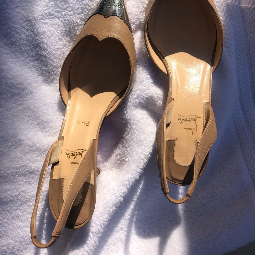 Loubouiton Size 6.5 Point Toe Kitten Heel